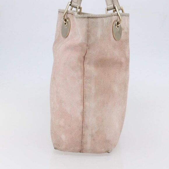 GUCCI GG Canvas Tote Bag Pink Gold 120836 Auth hk3124 - Picture 5 of 16